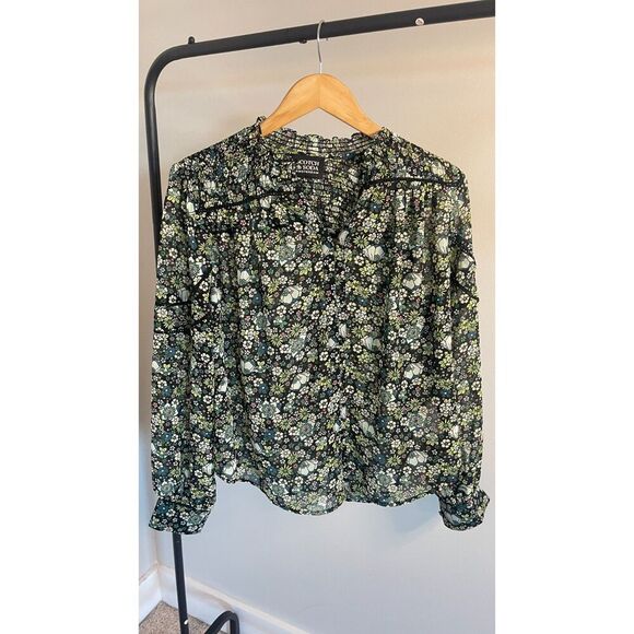 Scotch & Soda Green Floral Blouse Size S - Picture 2 of 3